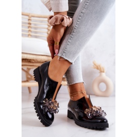 PA2 Elegante Lederschuhe mit schwarzer Cindy-Dekoration 2