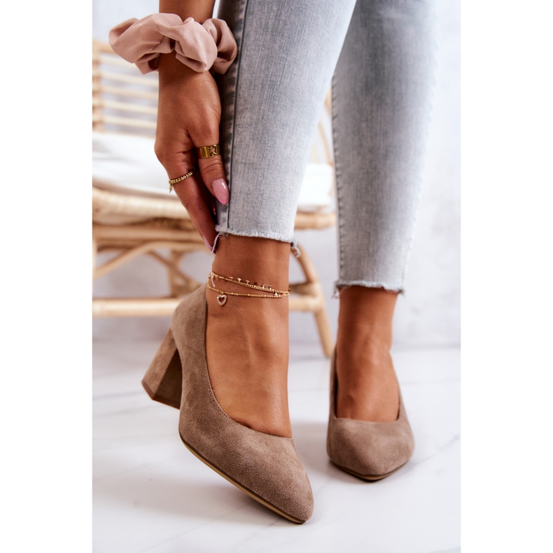 Wildlederpumps Sergio Leone PB411 Beige braun 2