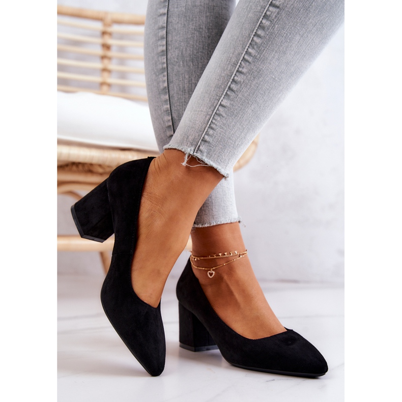 Wildlederpumps Sergio Leone PB411 Schwarz 2