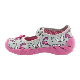 Befado Kinderschuhe 109P204 rosa silber- grau 2