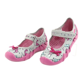 Befado Kinderschuhe 109P204 rosa silber- grau 3