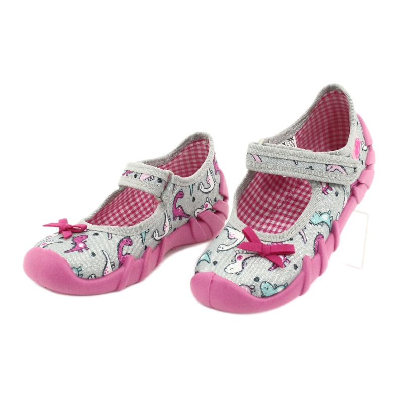 Befado Kinderschuhe 109P204 rosa silber- grau 3
