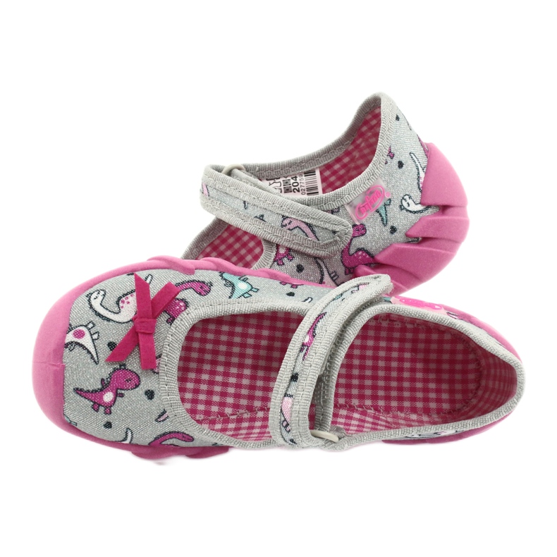 Befado Kinderschuhe 109P204 rosa silber- grau 5