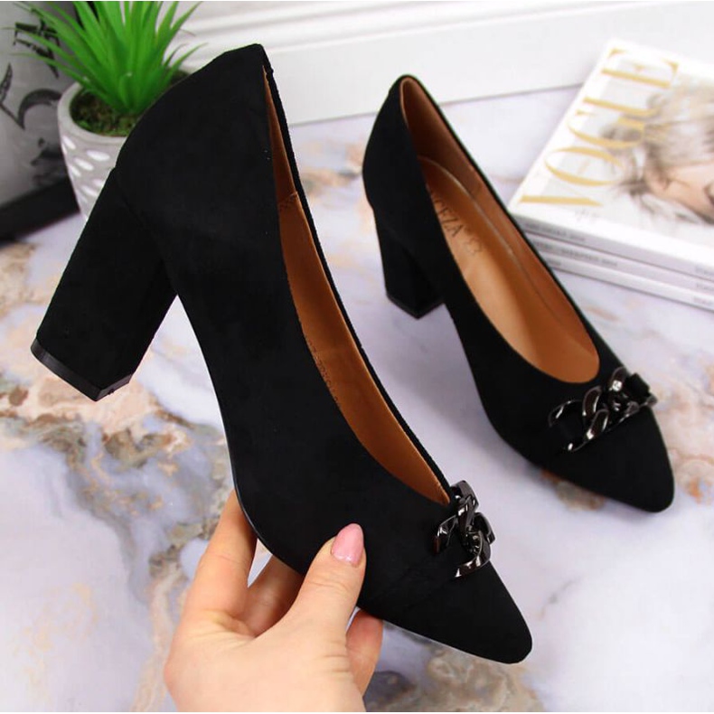 Pumps auf der Post Wildleder Vinceza W JAN80A schwarz 1