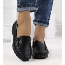 Schwarze Loafer mit Keilabsatz von Wendy 1