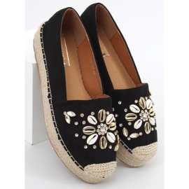 Manami Espadrilles aus schwarzer Schale 1