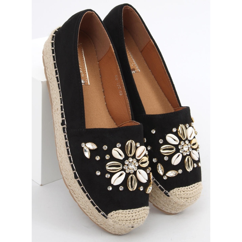 Manami Espadrilles aus schwarzer Schale 1