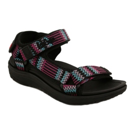 Sportsandale mit Schaumstoffeinsatz Lee Cooper LCW-22-34-0948L schwarz rosa grün 1