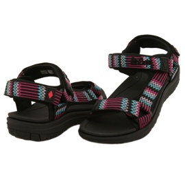 Sportsandale mit Schaumstoffeinsatz Lee Cooper LCW-22-34-0948L schwarz rosa grün 4