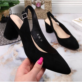 Pumps auf dem Pfosten von Sergio Leone in SK362 schwarz 1