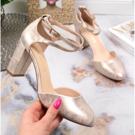 Sandalen auf dem Pfosten von Sergio Leone W SK364A Gold golden 1