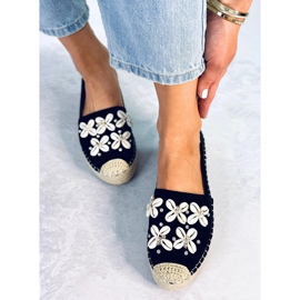 Elif Schwarze Espadrilles mit Muscheln 1