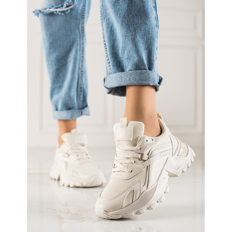 TRENDI Beige Fashion Sneakers 2