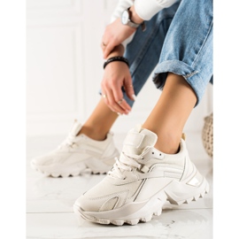 TRENDI Beige Fashion Sneakers 1