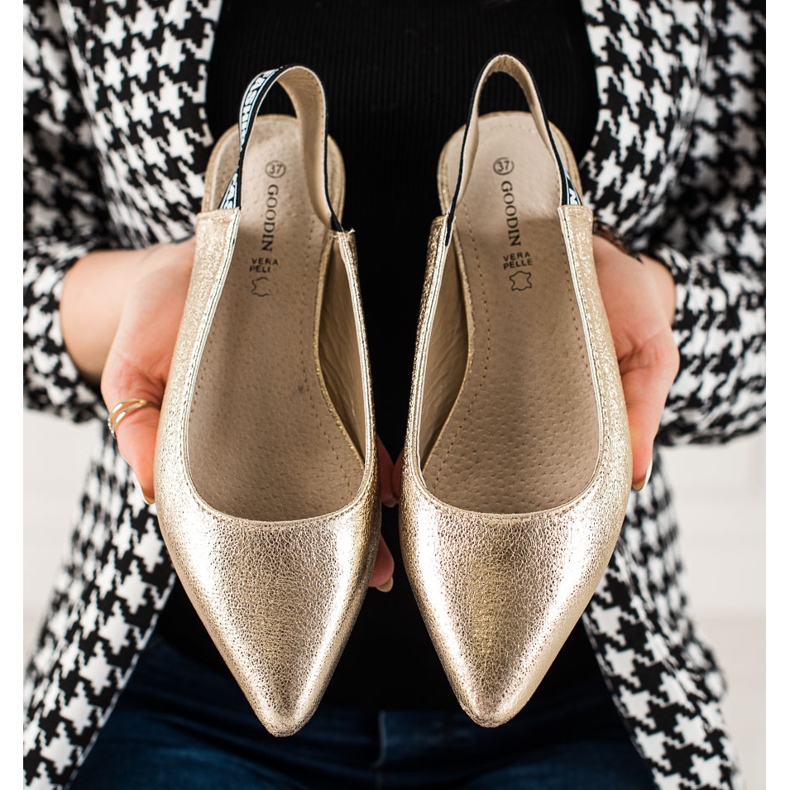 Goodin Pumps mit entdecktem Absatz golden 1