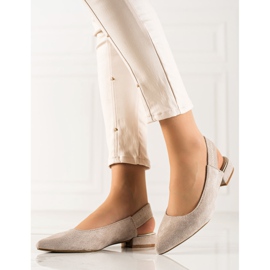 Goodin Klassische Pumps mit offenem Absatz beige 1