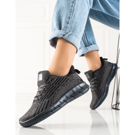 Bona Durchbrochene Sportschuhe schwarz 1