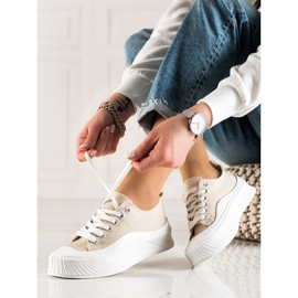 Seastar Beige Sneakers auf der Plattform 1