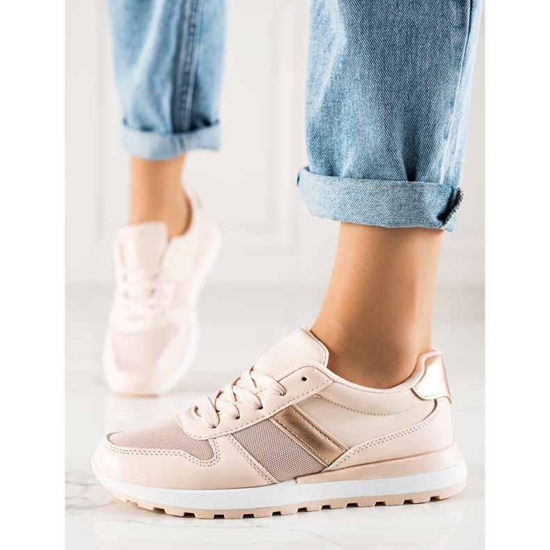 TRENDI Stylische Sneaker mit Mesh rosa 1