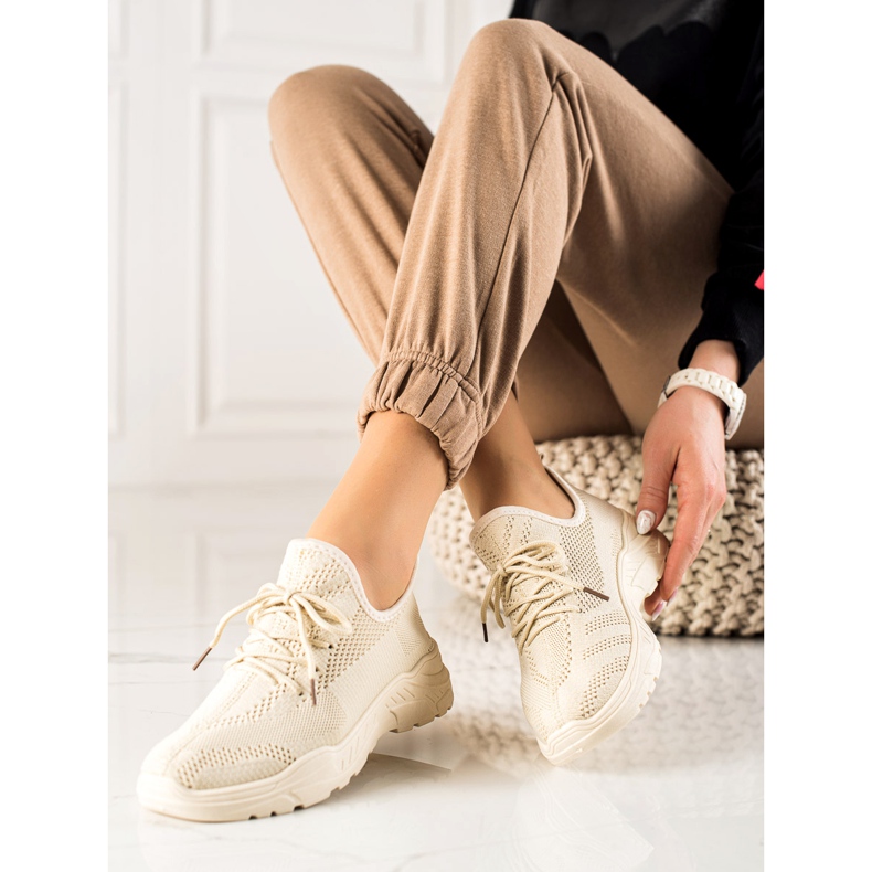 Bestelle Hellbeige Turnschuhe 2