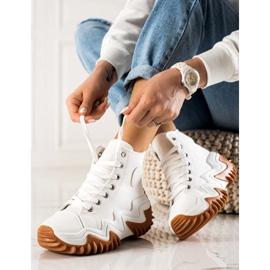 TRENDI Weiße Mode-Turnschuhe 1