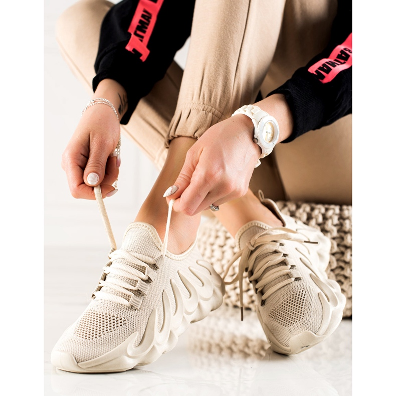 TRENDI Beige Fashion Sneakers 1