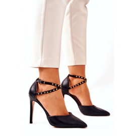 WS1 Stilettos mit Streifen Schwarze Jets Remmes 4