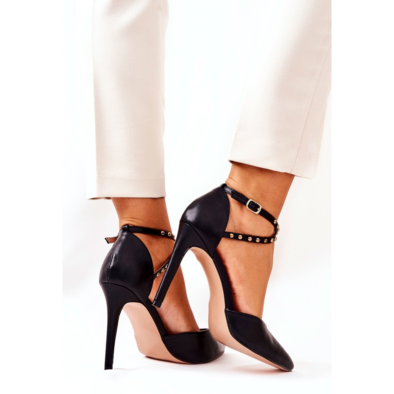 WS1 Stilettos mit Streifen Schwarze Jets Remmes 5