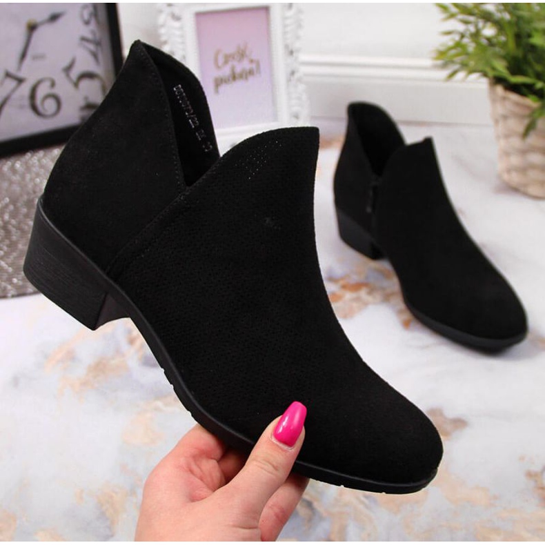 Schwarze Filippo W PAW319A durchbrochene Stiefel 1