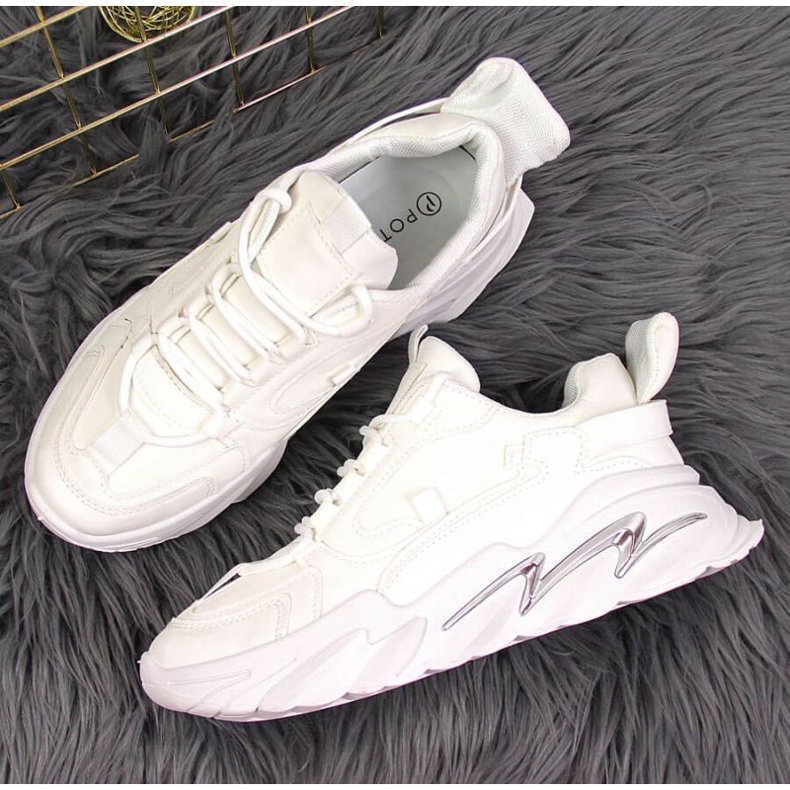Turnschuhe auf der Plattform Potocki W WOL54 weiß 2