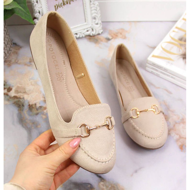 Loafer mit Dekoration Potocki W WOL59B beige 1