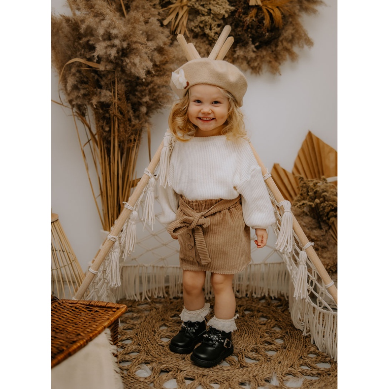 FR1 Kinderstiefel gewärmt mit Pelz Schwarz Flossie 1