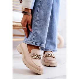FB1 Leder Loafer Kette Beige Amicable 1