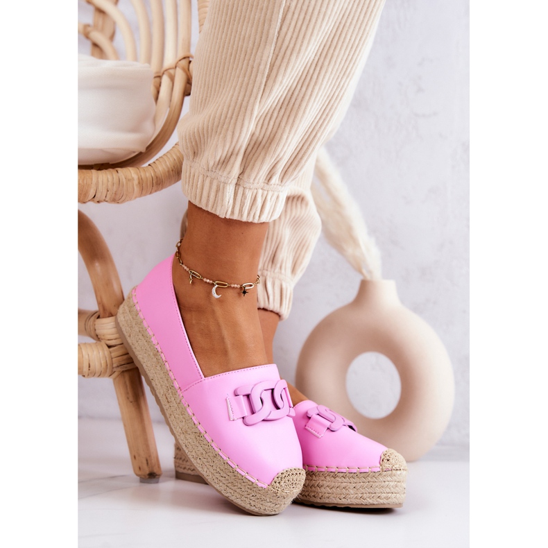 FB2 Klassische Espadrilles auf der rosafarbenen Julianne-Plattform 1