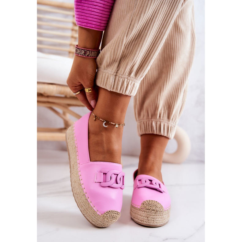 FB2 Klassische Espadrilles auf der rosafarbenen Julianne-Plattform 2