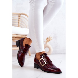 PA2 Lacklederschuhe mit Schnalle Burgund Taliya rot 2