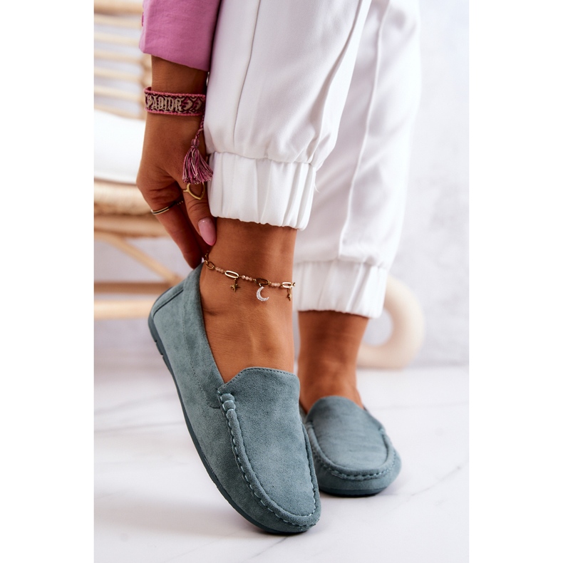 Wildlederloafer für Damen Mint Morreno grün 1