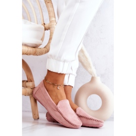 Damen Wildleder Loafer Rosa Morreno 2