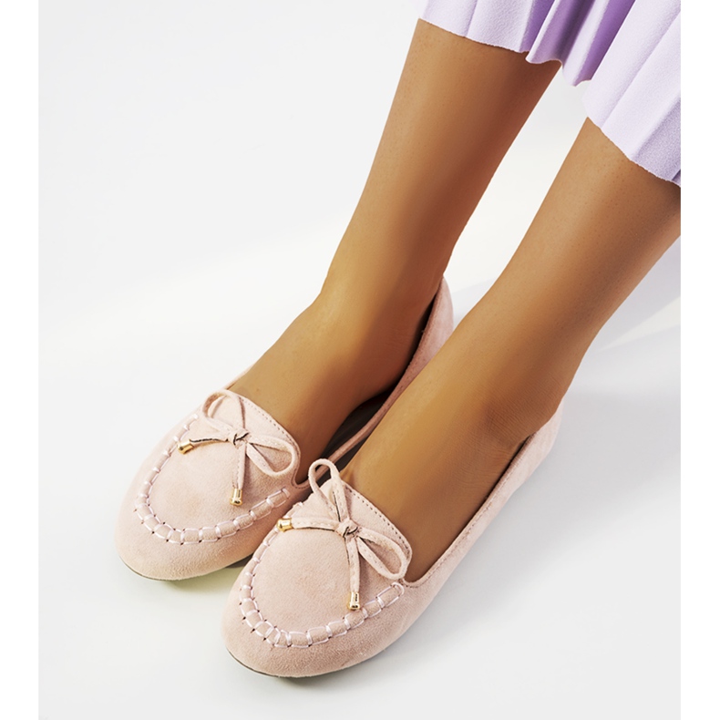 Rosafarbene Damenmokassins von Santoro 1