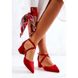 PS1 Wildlederpumps auf einer Stange in Shelleys rotem Spitz 2