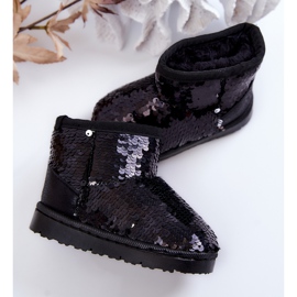 FR1 Warme Schneestiefel für Kinder mit Pailletten Black Shard schwarz 2