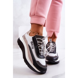 Sportschuhe Turnschuhe Big Star JJ274998 Weiß und Schwarz beige grau 2