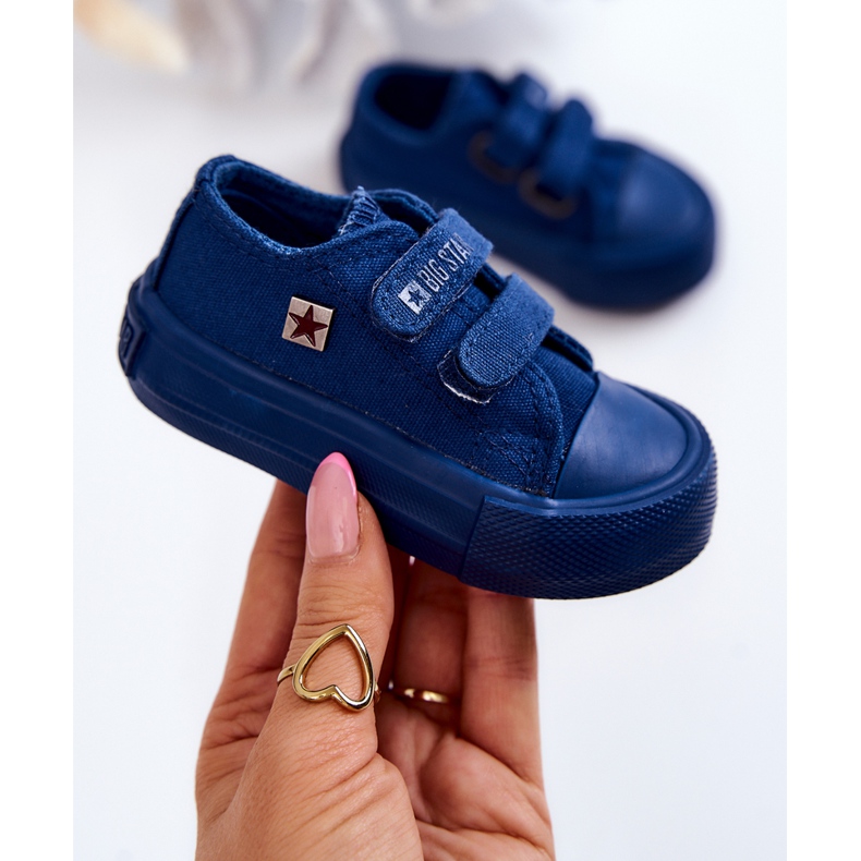 Klassische Kinderturnschuhe Big Star JJ374039 Marineblau 1