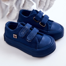 Klassische Kinderturnschuhe Big Star JJ374039 Marineblau 2
