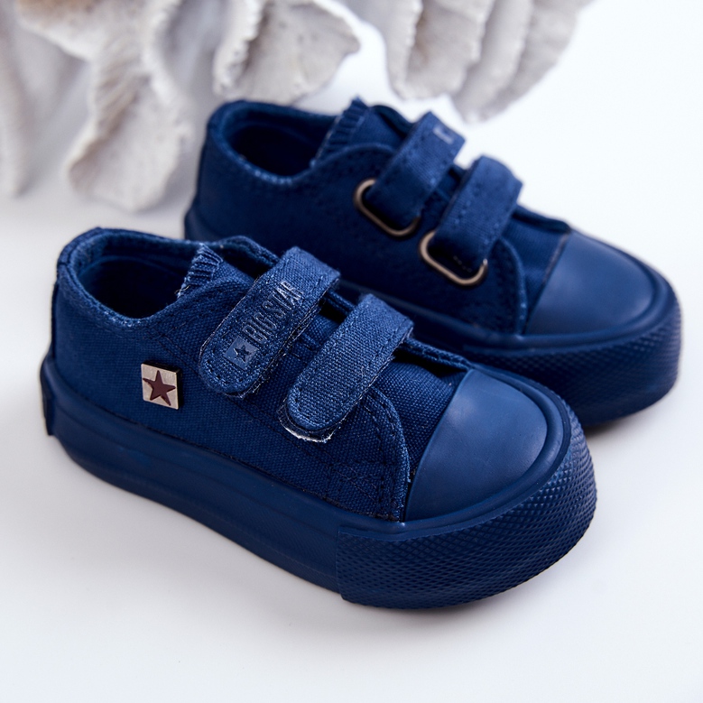 Klassische Kinderturnschuhe Big Star JJ374039 Marineblau 2