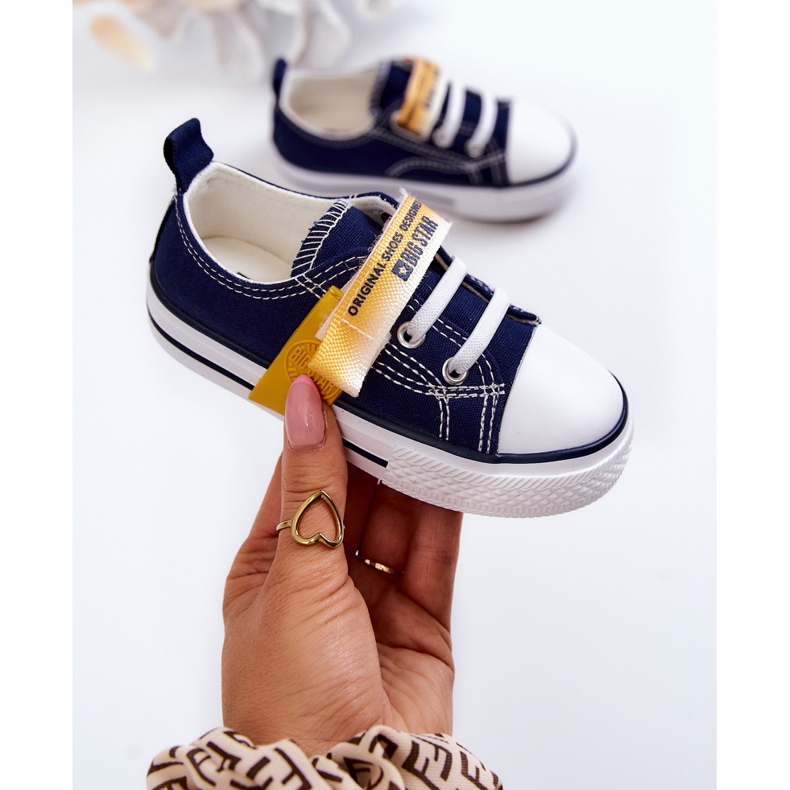 Niedrige Turnschuhe für Kinder Big Star JJ374077 Marineblau 1