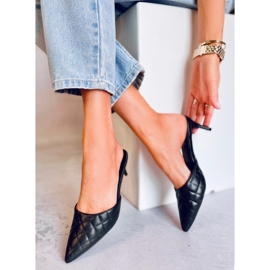 Gesteppte Stilettos Gloria Black schwarz 1