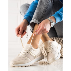 TRENDI Stylische Sneaker mit Mesh beige 1
