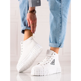 TRENDI High-Top-Modeschuhe weiß 1