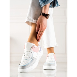 TRENDI Turnschuhe auf der Plattform weiß mehrfarbig 1